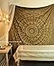 Popular Handicrafts d Kp714 Elephant Tapestry Wall Hanging Hippie Bohemian Mandala Wall Art With Metallic Shine tapestries (215x230cms) Gold on Black dye