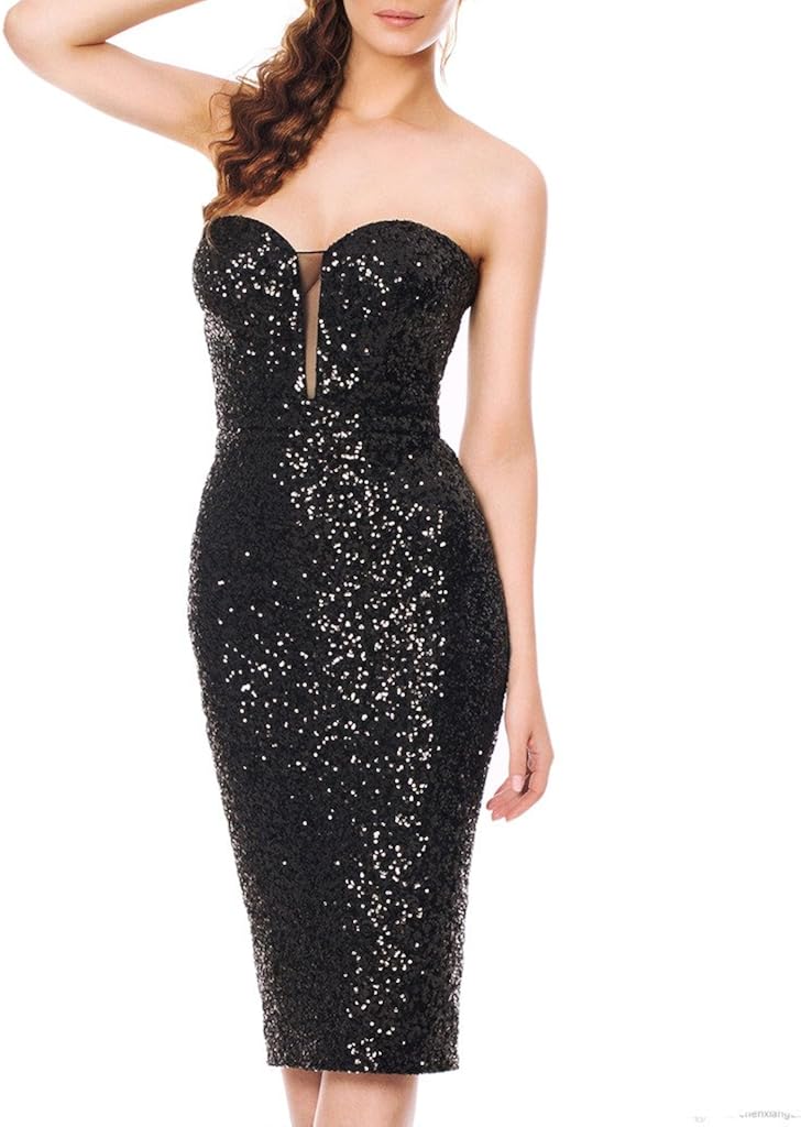 knee length sequin dress