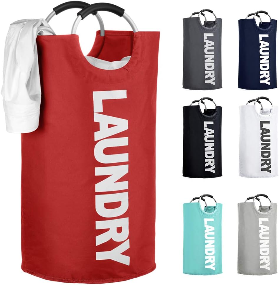 IHOMAGIC Cesto para Ropa Sucia Plegable con Asas de Aleación Bolsa