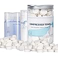Compressed Towels,110PCS Compressed Face Towel with Carrying Case and Towel Dispenser,Disposable Magic Compressed Tissue Paper Towel Portable Mini Tissue for Travel,Sport,Camping