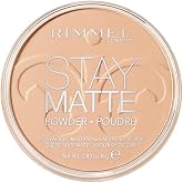Rimmel London Stay Matte - 004 Sandstorm - Pressed Powder, Lightweight, High Coverage, Shine Control, 0.49oz