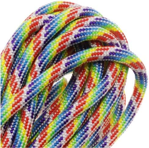 Paracord 550 / Nylon Parachute Cord 4mm - Tie Dye Rainbow (16 Feet/4.8 Meters) by Pepperell Crafts