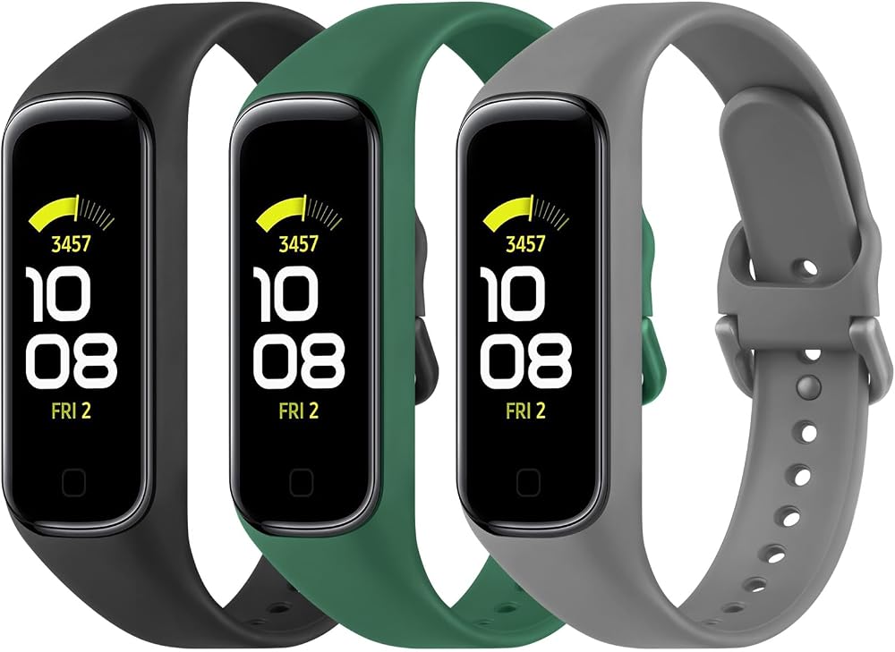 AMCC 3 Pack Replacement Straps for Samsung Galaxy Fit 2 SM-R220 Silicone Sport