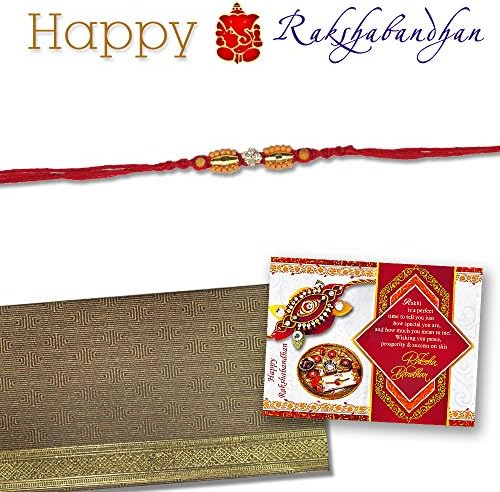SnapGalaxy Elegant Stone Diamond Rakhi RK12F