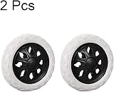 sourcing map Shopping Cart Wheel Replacement 6.5 Inch Rubber Foaming Black 2pc view 3