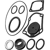 Gasket Seal Flapper Washer O-Ring Mechanical Seal Repair Kit Fit for Predator 2" 212cc Semi-Trash Water Pump 63405 56160 Fit for Pacific HydroStar 2" 212cc Water Pump 61986 68375 69774 10PCS