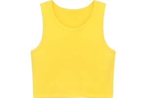 Lilax Girls' Double Lined Sleeveless Basic Crop Tank Top