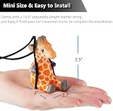 VIPbuy Handmade Wooden Swinging Giraffe Car Ornament - Car Interior Decor view 3