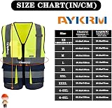 AYKRM Yellow Navy High Viz Vest Class 2 Zip Front with Pockets view 5