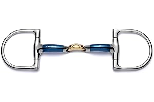 Cavalon Loose Ring Blue Sweet Iron Snaffle Bit with Copper Inlaid Lozenge