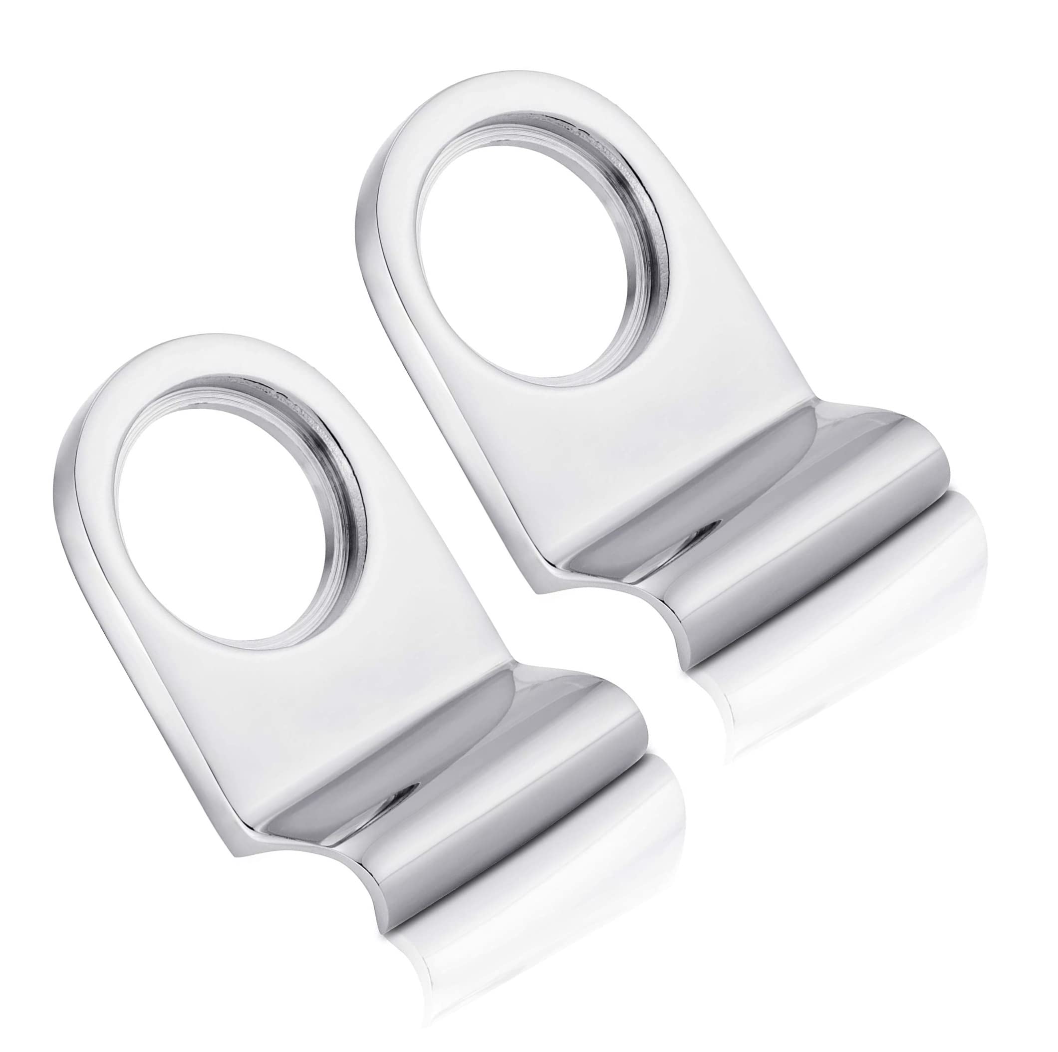 TERF® Heavy Duty Door Cylinder Latch Pull Polished Chrome Great for External Door Easy for Open and Close Door - Pack of 2