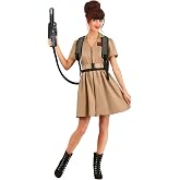 Women's Ghostbusters Costume Dress | Paranormal Halloween Outfit with Proton Pack