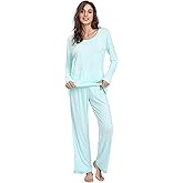 GYS Viscose from Bamboo Women's Pajama Sets Super Soft Long Sleeve Sleepwear Comfy Winter Pjs Sets S-4X