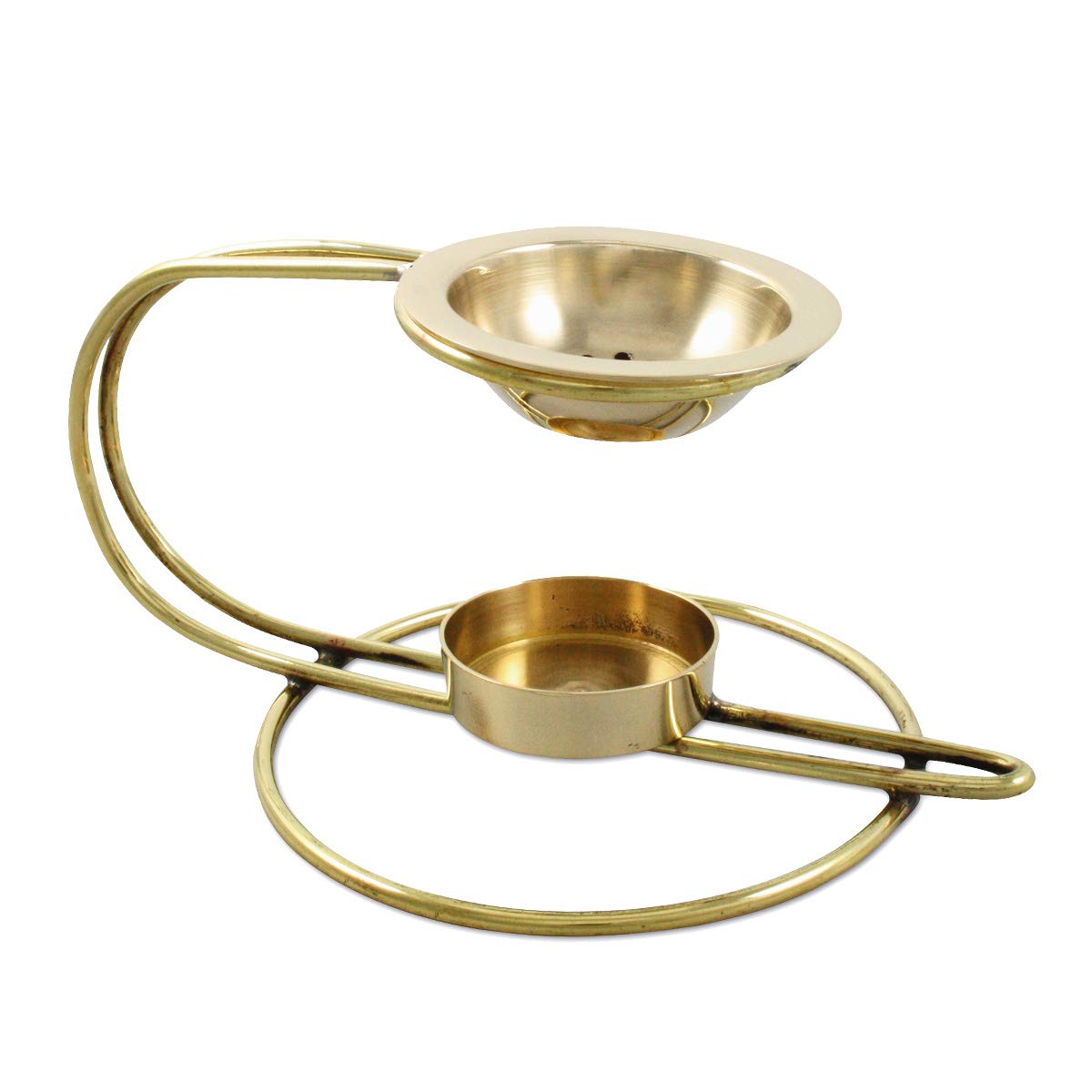 NKLaus censer with sieve brass bowl removable incense burner handwork 2194