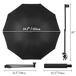 XLINGZA UPF 50+ Beach Umbrella with Adjustable
