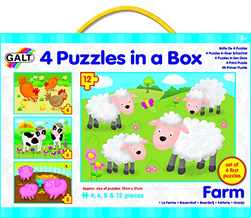 Galt Toys Inc Farm in a Box Puzzle, 4-Piece