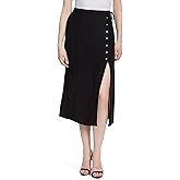 Jessica Simpson Womens Irina Side Tie Button Slit Skirt