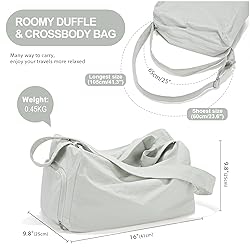 Small Gym Bag with Shoe Compartment, Workout Sport