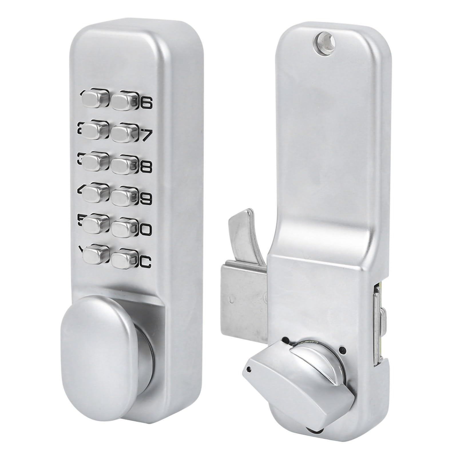 11 Digits Mechanical Combination Lock, Sliding Door Keyless Access for Kitchen Office Balcony Commercial Buildings Private Home