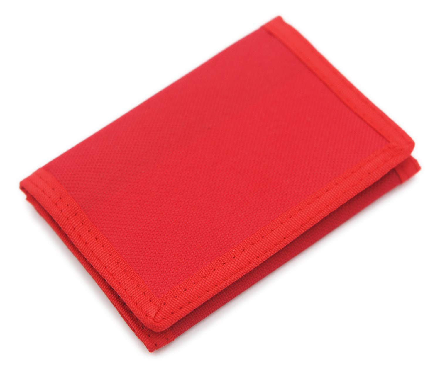 RFID Slim Camouflage Wallet / Trifold Canvas Outdoor Sports Wallet for Boys & Kids (Red)