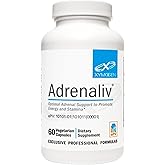 XYMOGEN Adrenaliv - Adrenal Support Supplement to Promote The Body's Response to Stress, Promote Energy and Stamina - Rhodiola Rosea, Eleuthero, Adrenal Complex, Licorice, Vitamin B6 (60 Capsules)