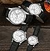 Fq-102 Ultrathin Leather Romantic Pair His and Hers Wrist Watches Sets for Couples White Set of 2