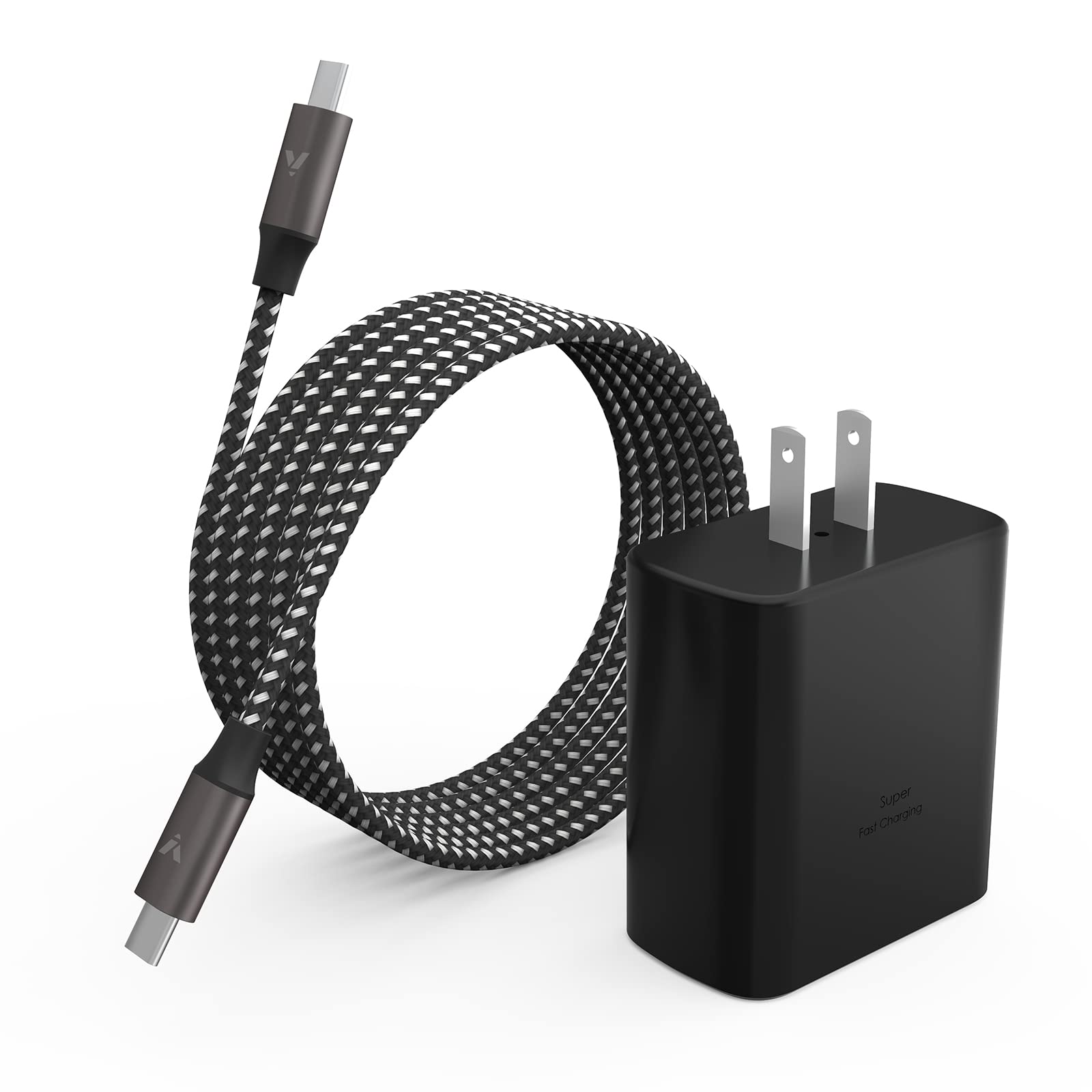 S25 S24 S23 S22 Ultra Charger, 45W USB-C Super Fast Charger Type C PPS/PD Wall Charging Block for Samsung Galaxy S26/S25/S24/S23/S22 Ultra/S22 Plus/S20 Ultra/Note 10+, Galaxy Tab(6.6ft Cable, Black)