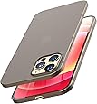 TOZO Compatible for iPhone 12 Pro Max Case 6.7 inch Hard Cover 0.35mm World's Thinnest Protect Bumper Shell Semi Transparent Light Weight Thin Cover with Matte Finish Black