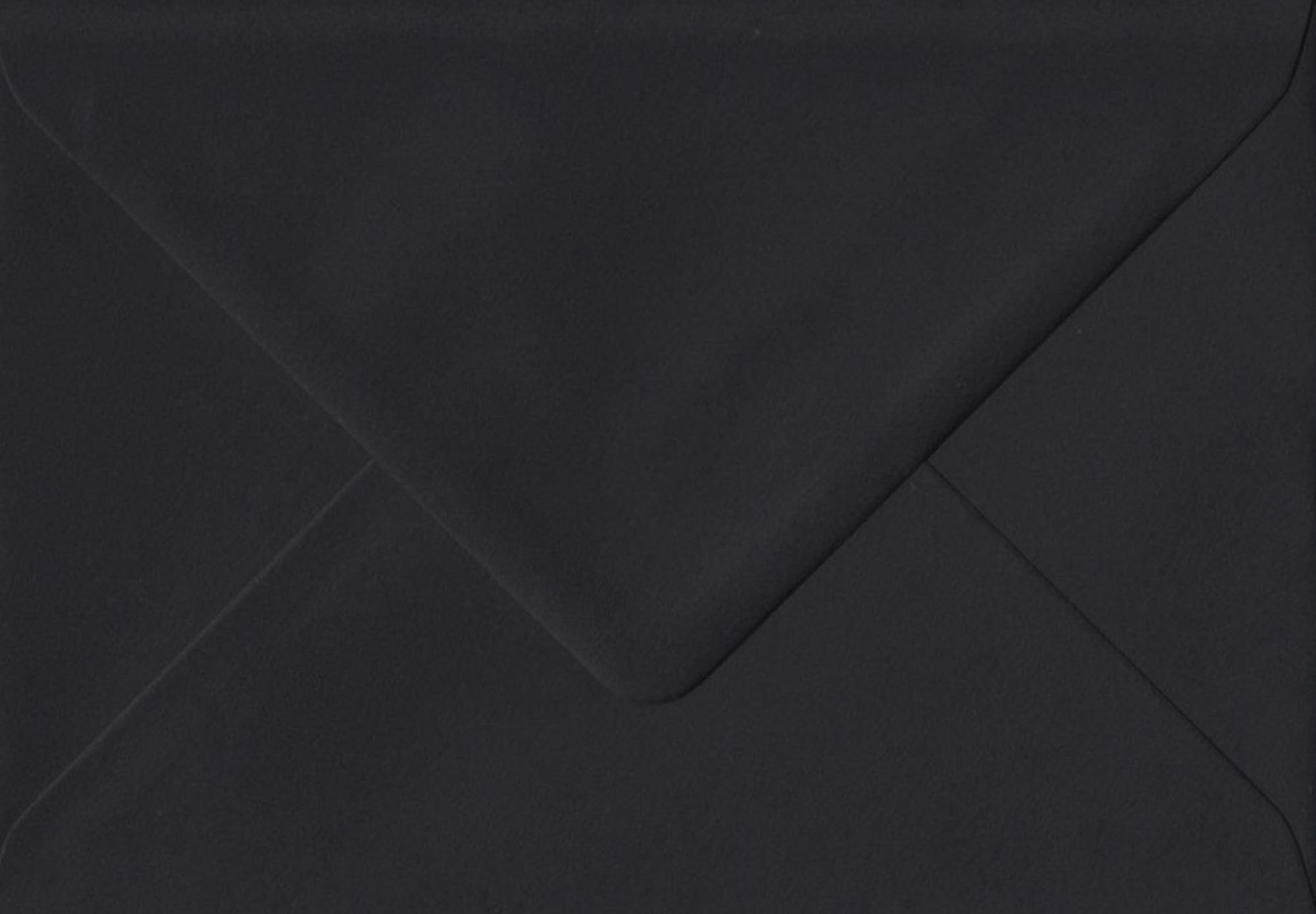 100 Pack C6 Black Matt Envelopes – 114mm x 162mm – Gummed 100gsm – A6 Fit