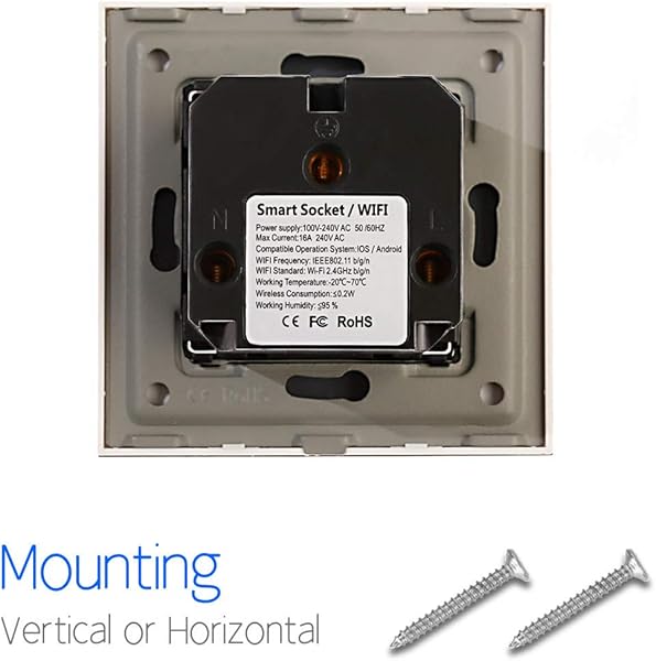 CNBINGO Enchufe inteligente compatible con AlexaGoogle Homedispositivo IFTTT 16 Amp Single WiFi hembra con botn encendidopantalla aplicacin Smart Life mando a distancia de 1 enchufe