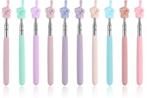 ZECKZOIN Telescopic Teachers Pointer, Finger Pointer Stick Extendable Hand Pointer Classroom Pointers for Elementary School Kindergarten Teacher, Classroom Supplie(10 PCS)