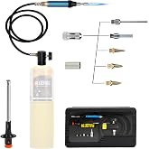 BLUEFIRE 3' Hose MAP/MAPP Gas Soldering Mini Pen Torch Kit Multi-Function Propane Torch with Free Flint Lighter Hotter Jewelry Torch Portable Brazing Welding Torch Kit by MAP Pro Propane Cylinder