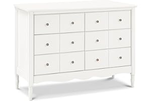 Namesake Liberty 6-Drawer Dresser in Warm White, Fully Assembled, Greenguard Gold Certified, Smooth Glide, Adult and Child Nursery Dresser, Vintage/Apothecary Design