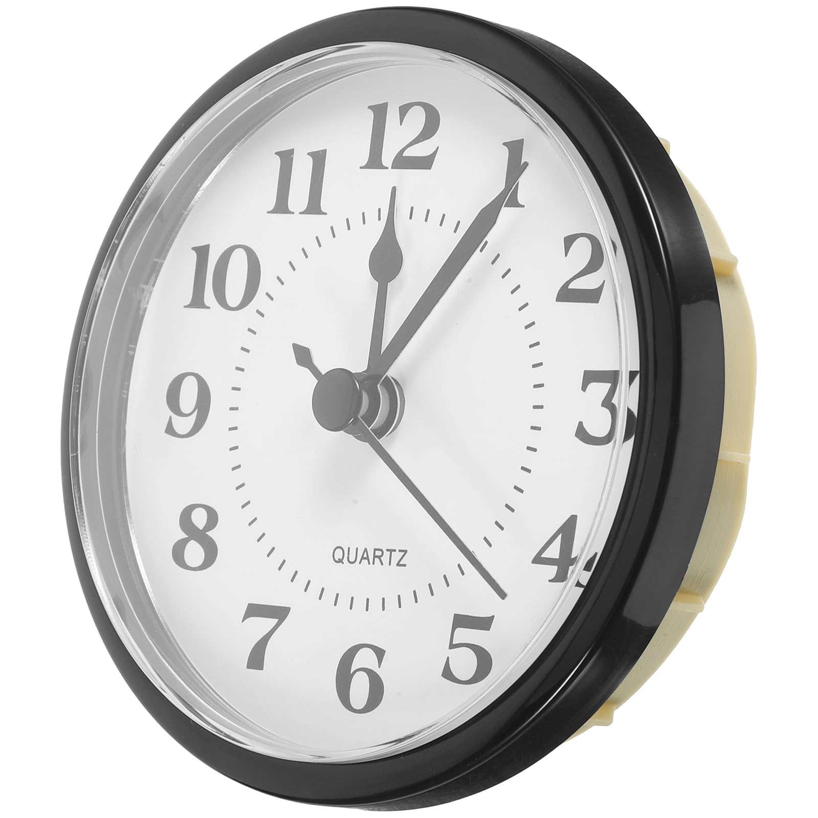 Hemobllo 90mm Clock Insert - Vintage Quartz Clock Insert Arabic Numeral Quartz Movement Round s Head Embedded Small Face for DIY Crafts Making