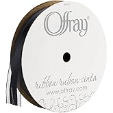 Amazon.com: Offray Garbo Satin and Sheer Craft Ribbon, 5/8-Inch Wide by ...