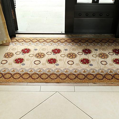 NRQU Door mat,Gate pad,Rug,The entrance of the door non-slip mat,Doormat,Ultra-thin,[absorbent],Adjustable foot pads,The door,Lobby waterproof mat-E 100x120cm(39x47inch)