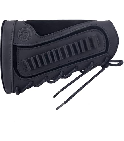 2pcs Rifle Buttstock Adjustable Tactical Cheek Rest Pad Ammo Pouch