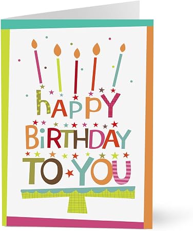 Amazon Hallmark ビジネスバースデーカード お客様用 バースデーレタリングケーキ グリーティングカード25枚パック グリーティングカード 文房具 オフィス用品