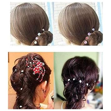 10pcs Women S Bridal Party Prom Wedding Rhinestone Flower Hair