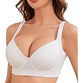 Plus Size Push Up Bras for Women Back Fat Smoothing Bra Comfort Lightly Underwire T-Shirt Bra