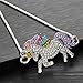 4MEMORYS Rainbow Unicorn Jewelry Set Including Pendant Necklace,Earrings,Bracelet Rhinestone Crystal Rhodium Plated Women Girls Gift