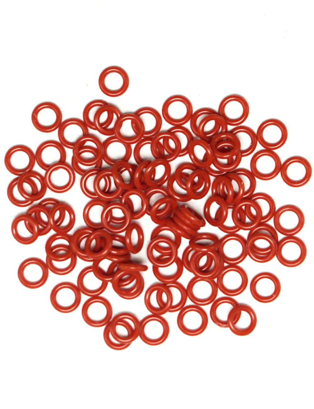longbowmaker 100 pcs O-Rings Broadhead Archery Arrowhead O Rings Replacement Rubber Bands Keep Tight for Hunting Shooting Target-red