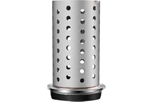 DZQ Perforated Casting Flask Vacuum Casting Stainless Steel Wall Flanged with Rubber Sprue Base(5" x 10")