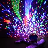 Star Sky Moon Projector Multicolor Led bulbs Or Single Color.Blue Red and Green Color Changing Led Night Light Lamp Decorative Light Mood Light in Bedroom(B4, BLUE)