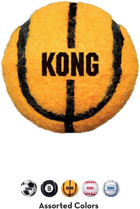 KONG - Sport Balls - Dog Toy Premium Squeak Tennis Balls, Gentle on Teeth (Assorted Style) - For Large Dogs - Image 5