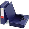 HUA JIE 2 Pack A4 Storage File Boxes Archives Case,65mm Spine,Box File Document Storage Box for Office School -Blue