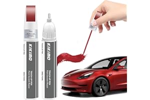 KIKIMO for Tesla Touch Up Paint(Red Multi-Coat(PPMR)), Car Paint Repair Kit for Tesla Model Y/3/S/X, 2 In 1 Scratches Repair with Pen Tip and Brush, Color-Matched for Quick & Easy Fix
