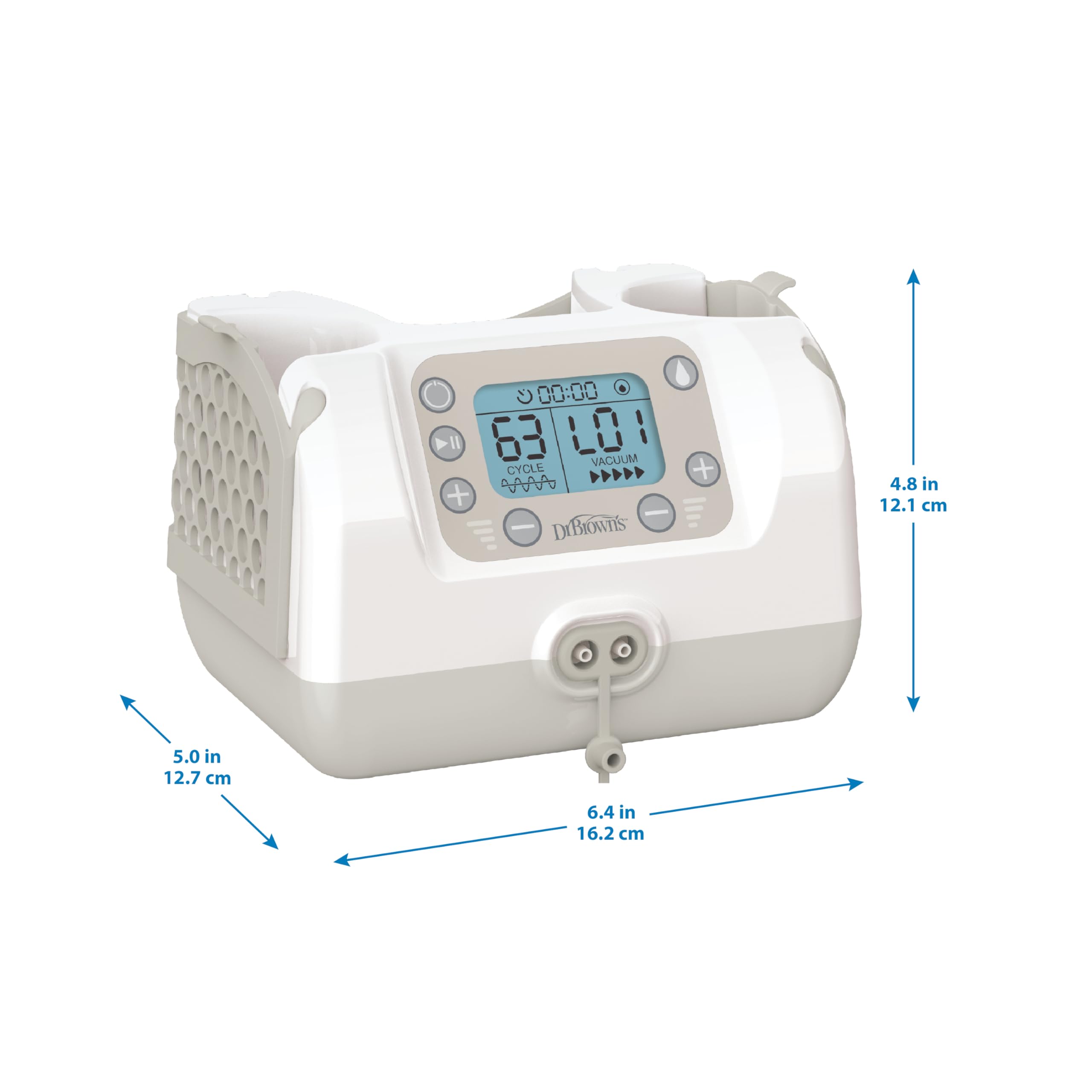 Dr. Brown's Customflow Hospital Strength Double Electric Breast Pump with Adjustable Settings, includes Breast Milk Collection Bottles, Flanges & Other Pumping Essentials