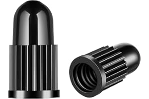 HZJD Bike Presta Valve Caps, Plastic Black(2 Pack)