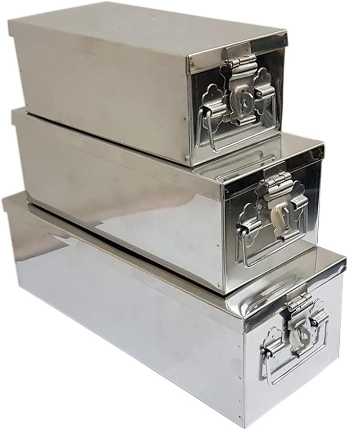 JAYCO Stainless Steel Locker Boxes/Jewellery Boxes/Cash Peti Set (8
